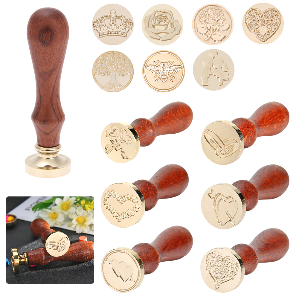 Gold Plated Brass Head Wax Seal Stamp Head Sealing Wax Stamps Wedding Decorative Invitation Gold Plated Brass Head Wax Seal Stamp Head Sealing Wax Stamps Wedding Decorative Invitation