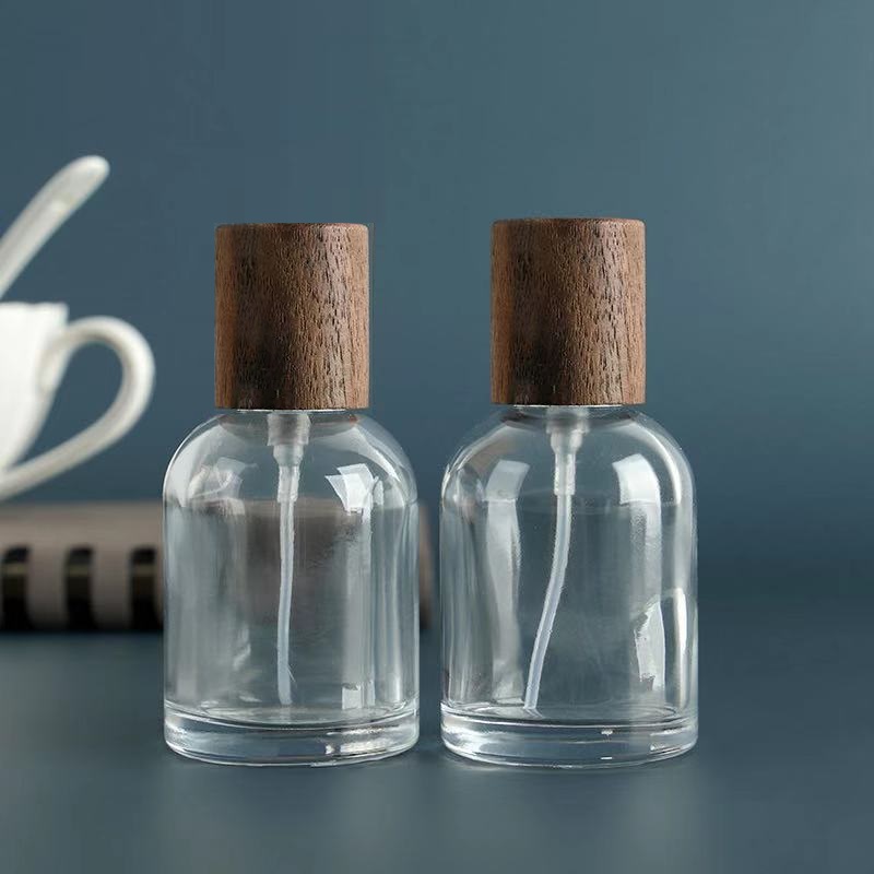 30 ml 50 ml Round Clear Glass Perfume Bottles