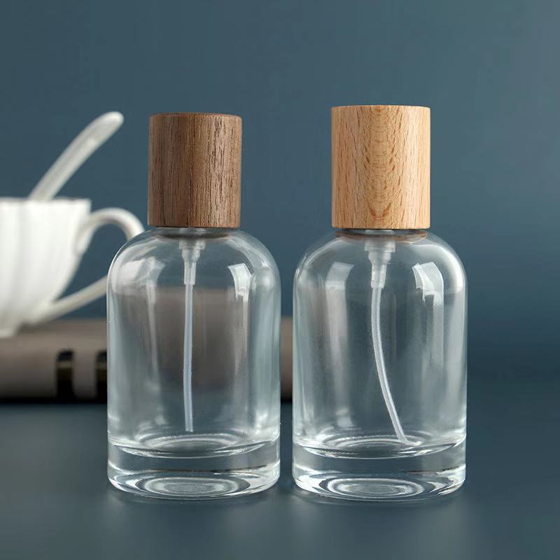 30 ml 50 ml Round Clear Glass Perfume Bottles