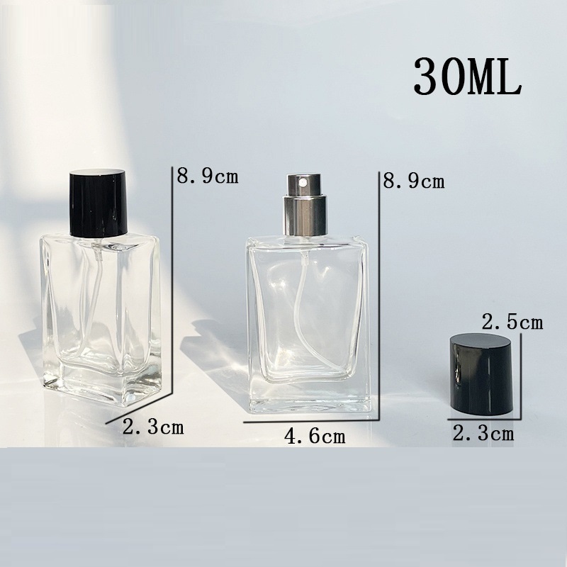 Square Glass Perfume Spray Bottles
