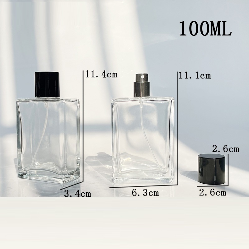 Square Glass Perfume Spray Bottles