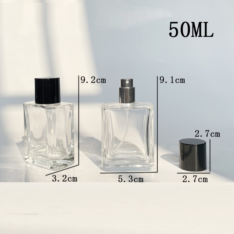 Square Glass Perfume Spray Bottles