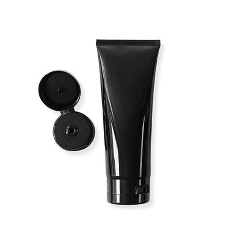 Glossy Black Soft Cosmetic Tubes