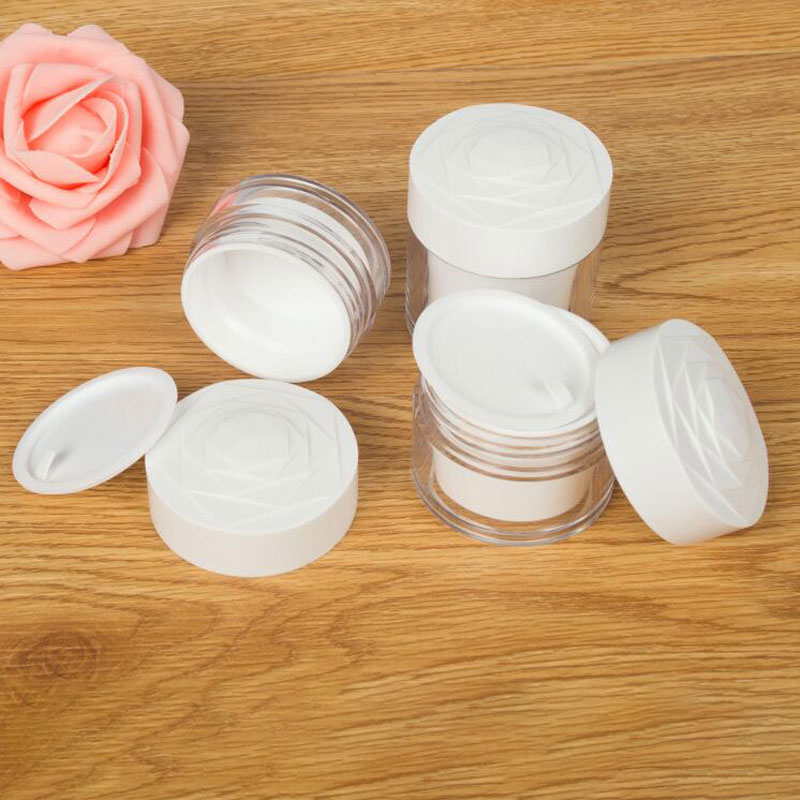 Rose Lid Clear Acrylic Cream Jars