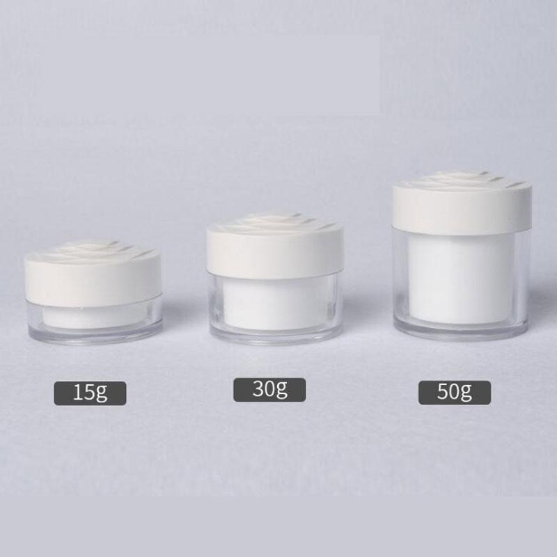 Rose Lid Clear Acrylic Cream Jars