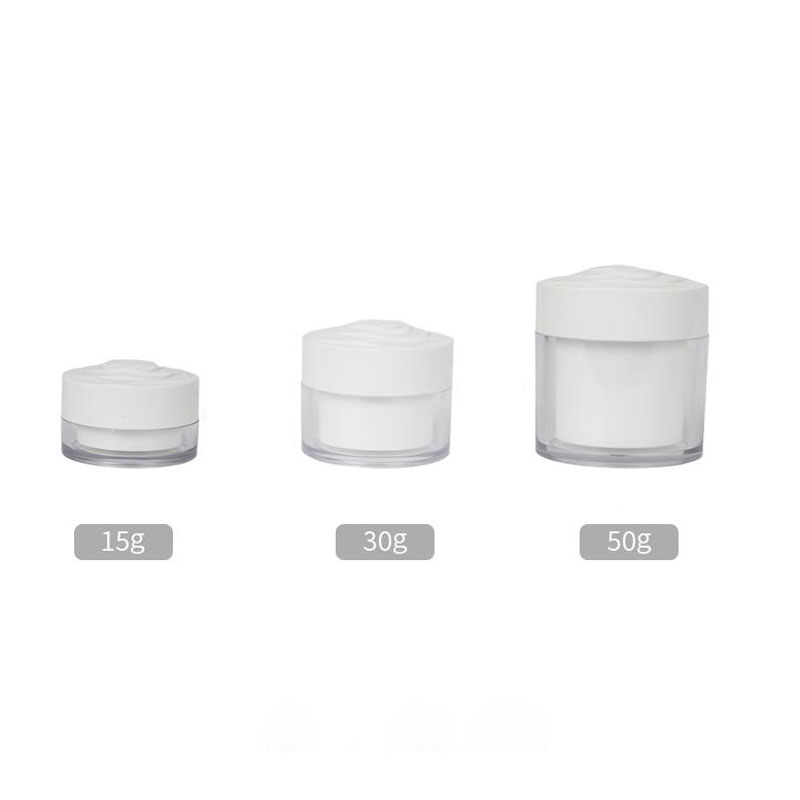 Rose Lid Clear Acrylic Cream Jars
