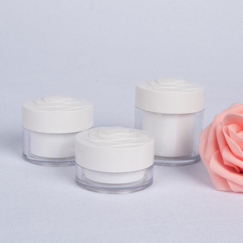 Rose Lid Clear Acrylic Cream Jars