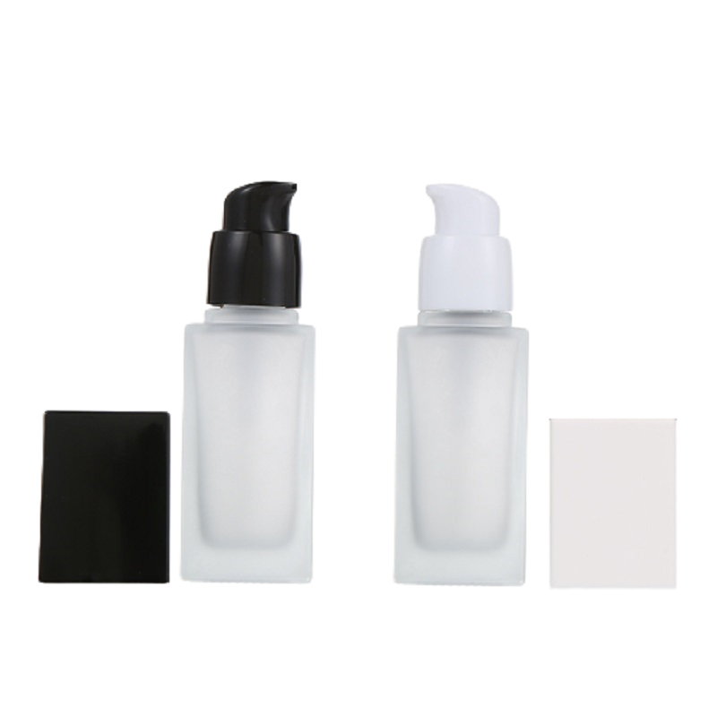 15Pcs - Square Frosted Glass Lotion Bottles