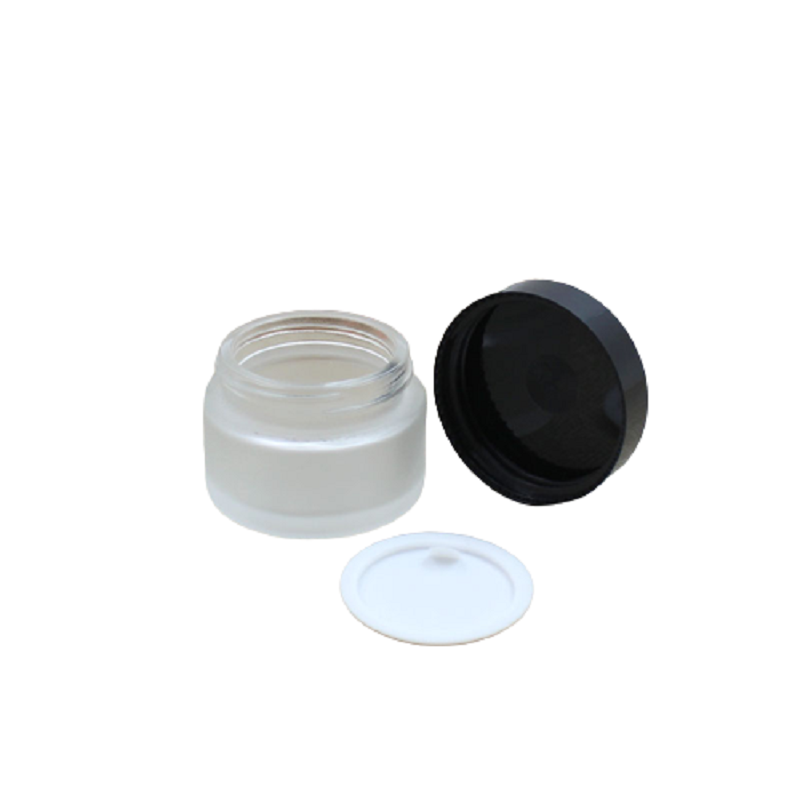 Refillable Frosted Glass Cream Jars