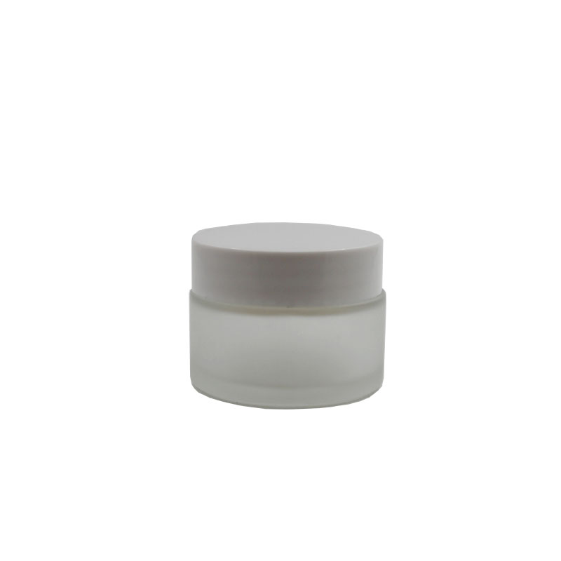 Refillable Frosted Glass Cream Jars