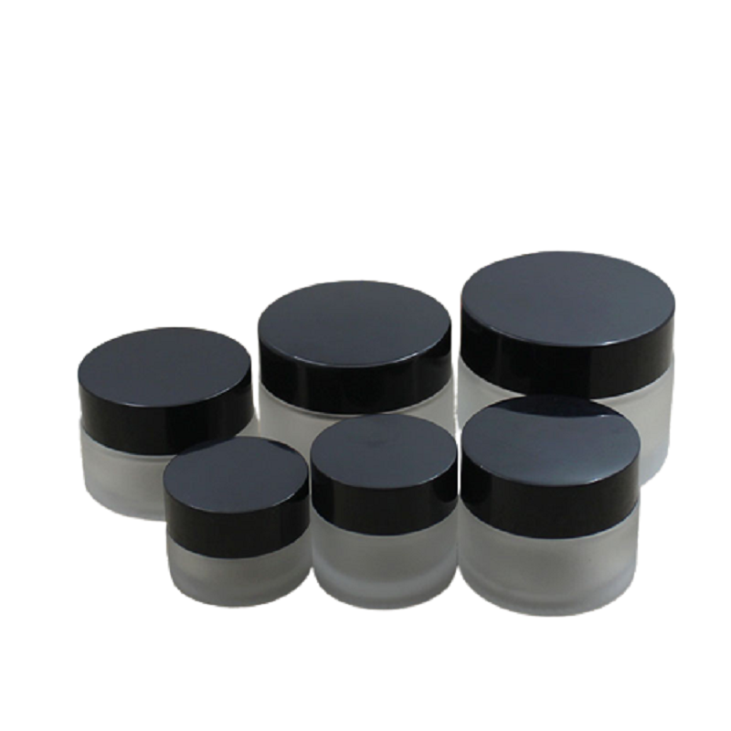 Refillable Frosted Glass Cream Jars