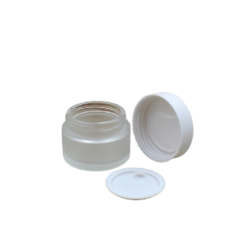 Refillable Frosted Glass Cream Jars