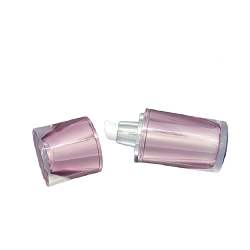 Empty Transparent Pink Acrylic Cosmetic Containers