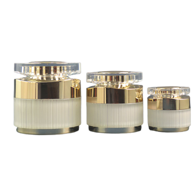 Empty White Acrylic Cosmetic Containers