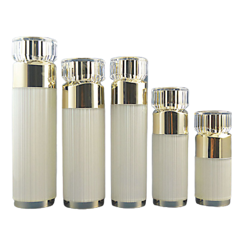 Empty White Acrylic Cosmetic Containers
