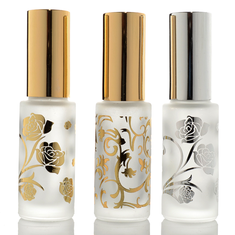 12 ml Floral Pattern Frosted Perfume Bottles