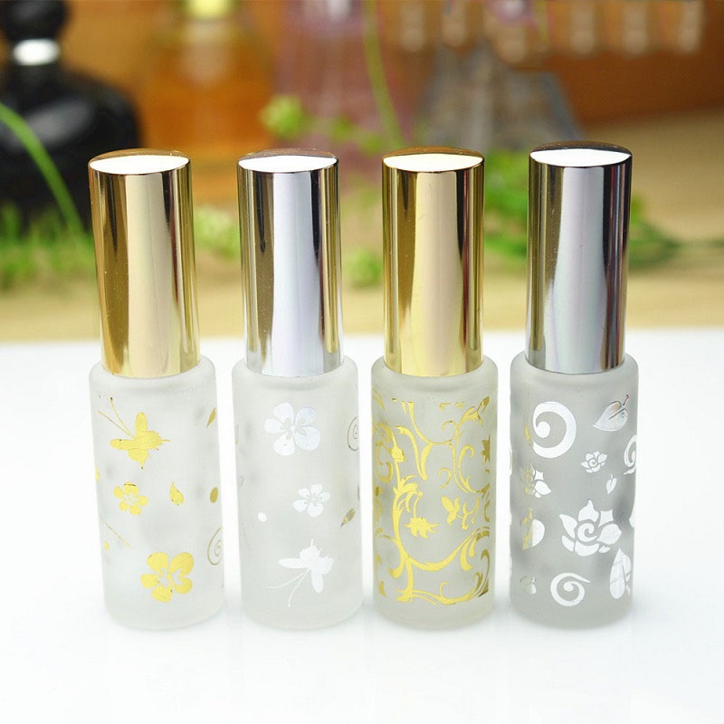 12 ml Floral Pattern Frosted Perfume Bottles