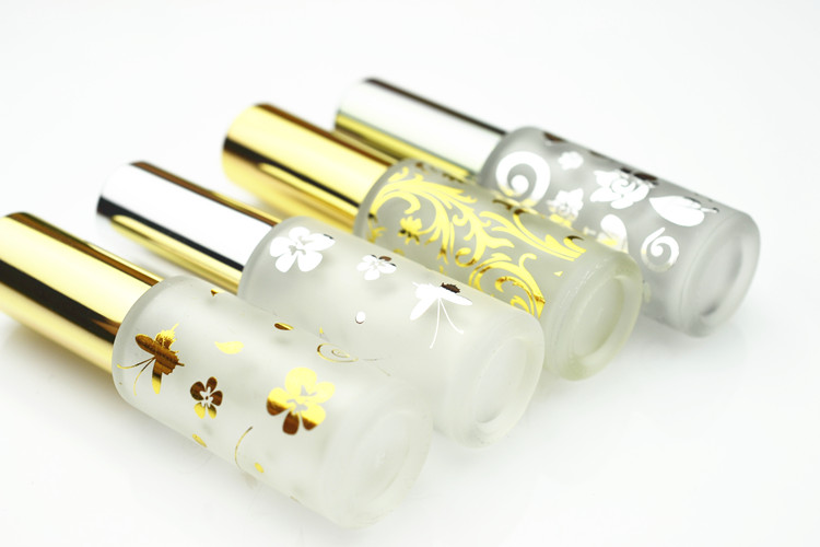 12 ml Floral Pattern Frosted Perfume Bottles