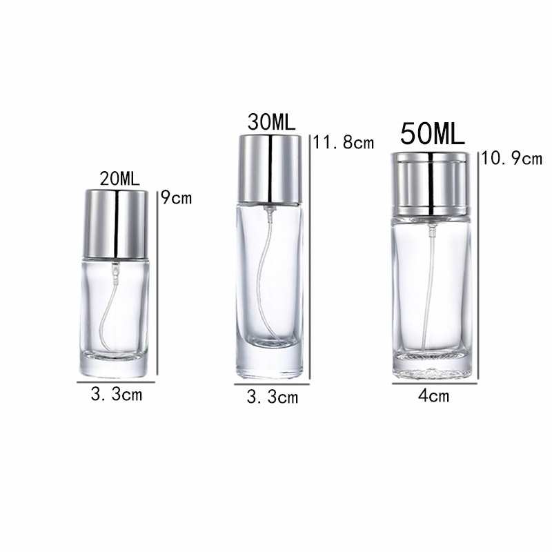Round Clear Perfume Spray Bottles