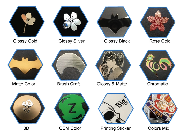 Self-Adhesive Custom Design Metal Stickers