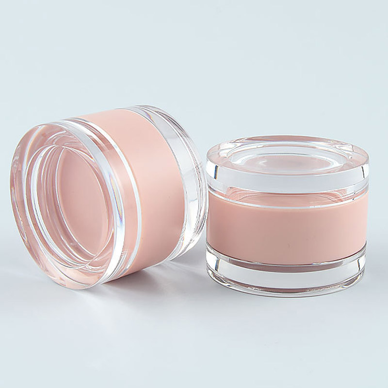 10 g Double Layer Pink Plastic Cream Jars
