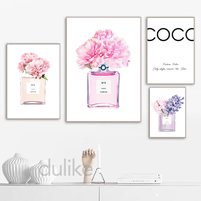 Modern Fashion Women Perfume Flower Paris Posters and Prints Wall Art Canvas Painting Decoration Pictures For Living Room Decor Modern Fashion Women Perfume Flower Paris Posters and Prints Wall Art Canvas Painting Decoration Pictures For Living Room Decor