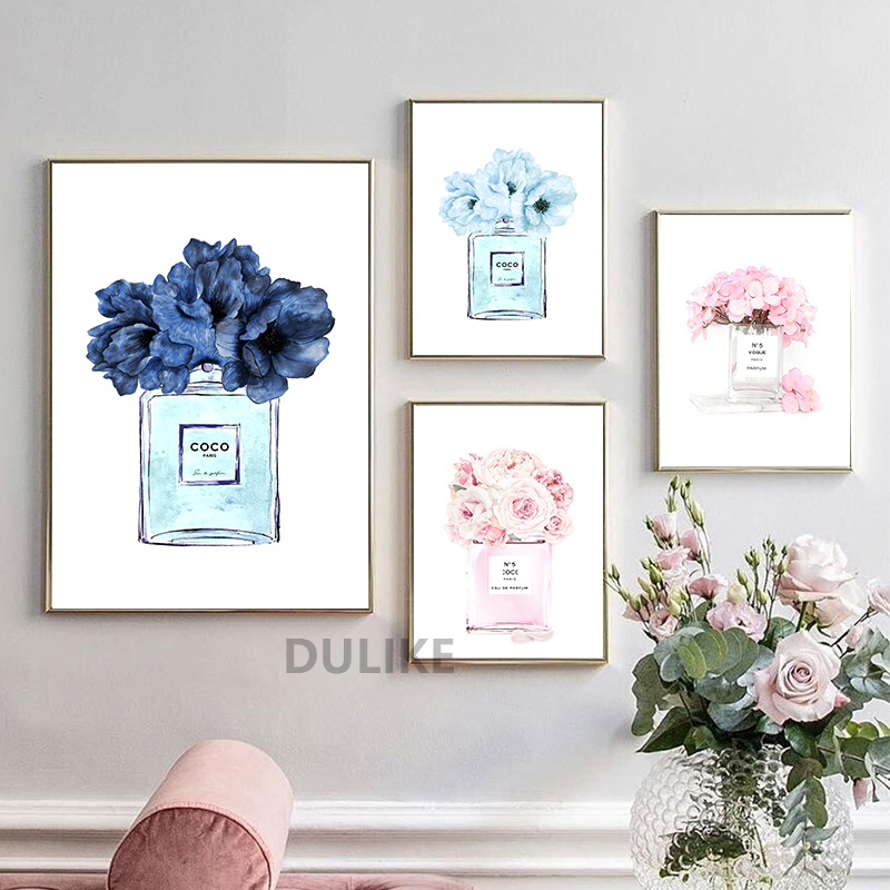 Modern Fashion Women Perfume Flower Paris Posters and Prints Wall Art Canvas Painting Decoration Pictures For Living Room Decor Modern Fashion Women Perfume Flower Paris Posters and Prints Wall Art Canvas Painting Decoration Pictures For Living Room Decor