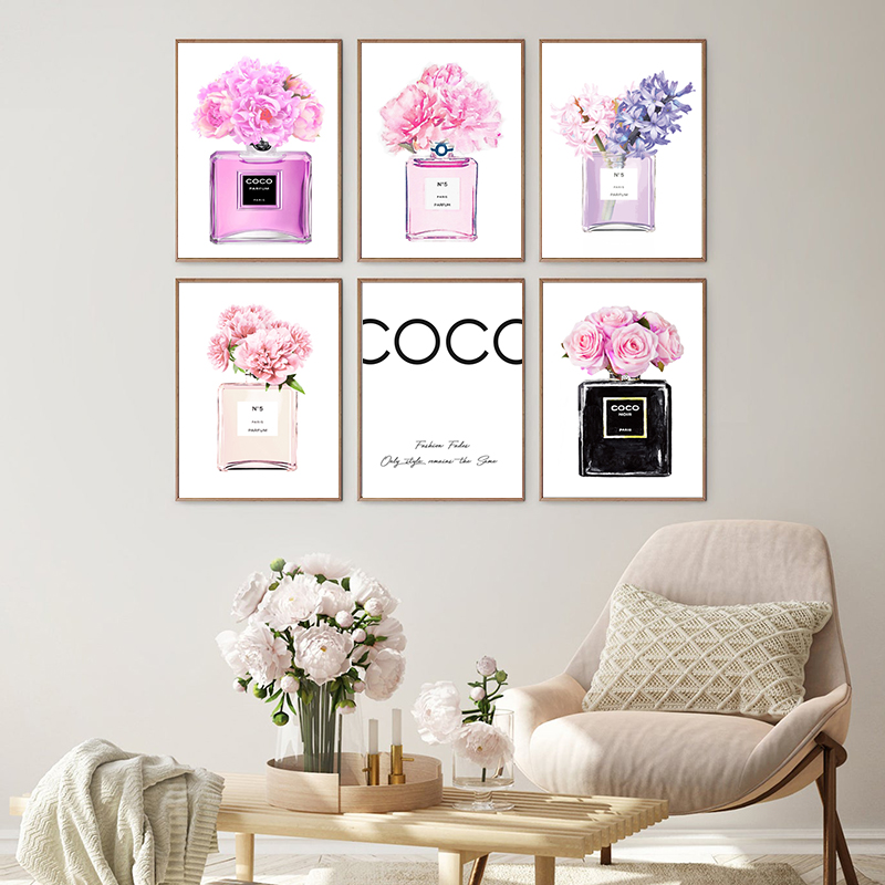 Modern Fashion Women Perfume Flower Paris Posters and Prints Wall Art Canvas Painting Decoration Pictures For Living Room Decor Modern Fashion Women Perfume Flower Paris Posters and Prints Wall Art Canvas Painting Decoration Pictures For Living Room Decor