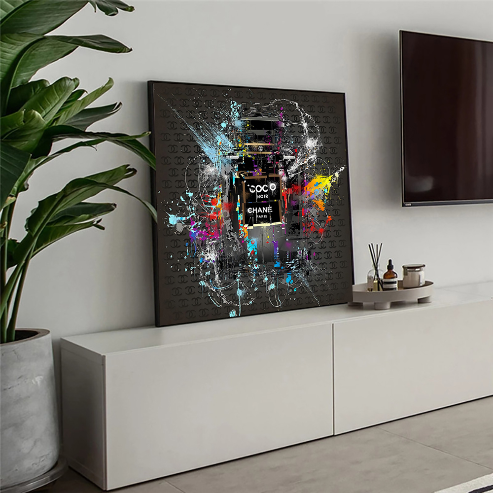 Luxury Perfume Bottle Street Art Posters And Prints Griffiti Canvas Painting Abstract Wall Pictures Room Home Decor Cuadros