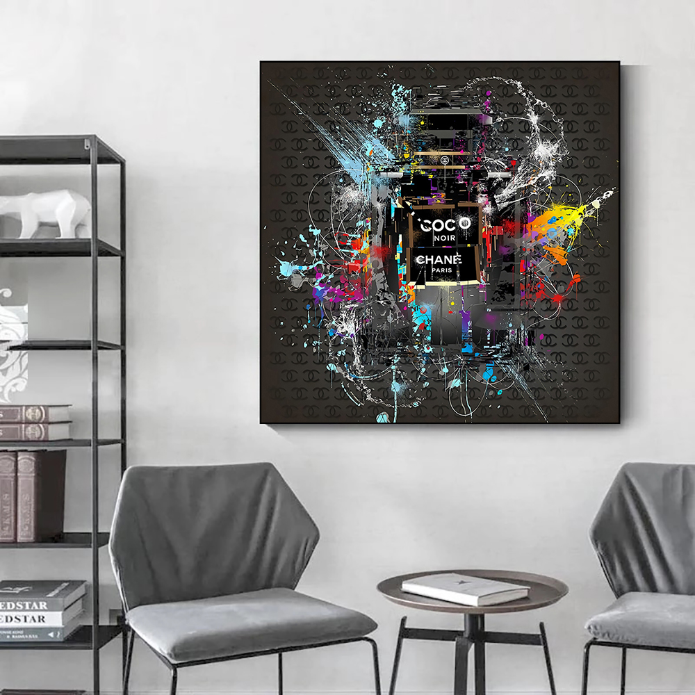 Luxury Perfume Bottle Street Art Posters And Prints Griffiti Canvas Painting Abstract Wall Pictures Room Home Decor Cuadros