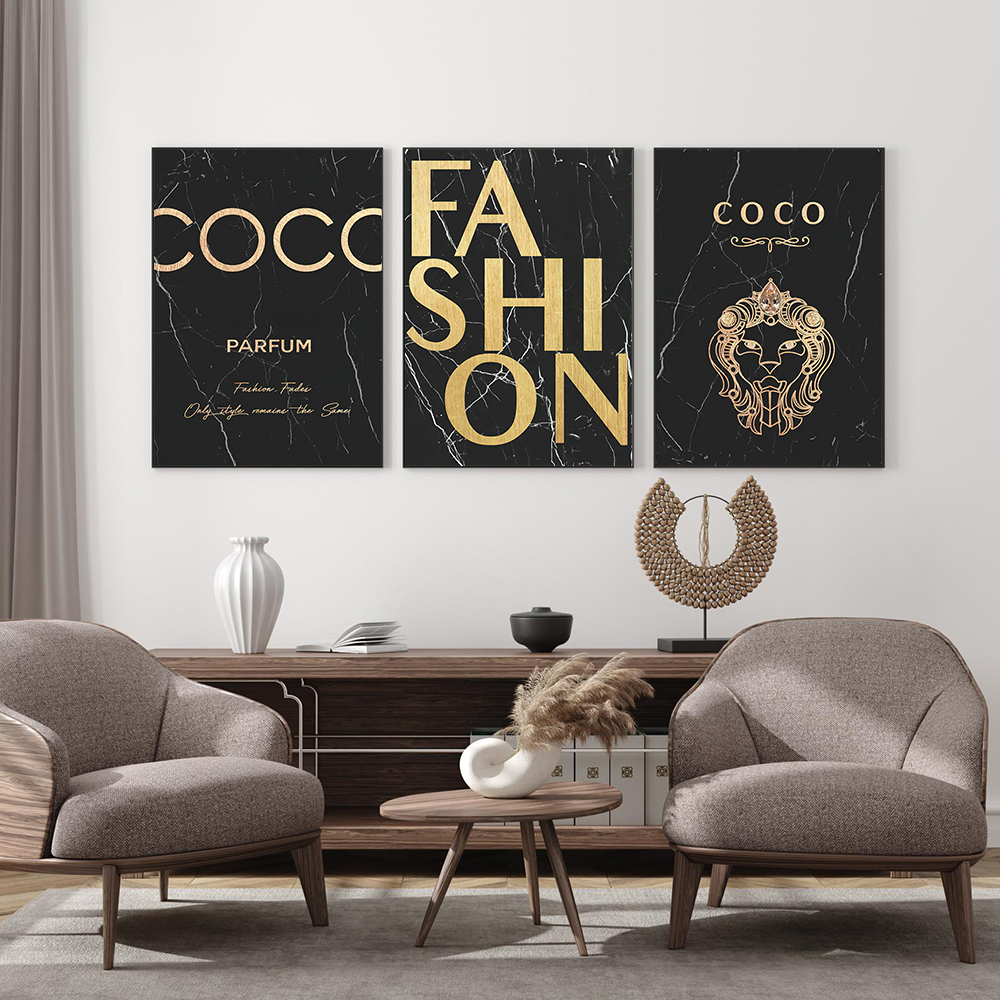 Gold Flower Perfume Luxury Poster Print Coco Quotes Fashion Canvas Painting Modern Wall Art Picture For Living Room Home Decor Gold Flower Perfume Luxury Poster Print Coco Quotes Fashion Canvas Painting Modern Wall Art Picture For Living Room Home Decor